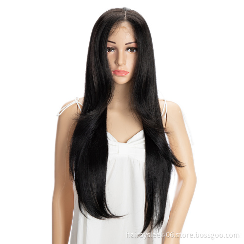 Wholesale popular long silky wave synthetic lace front wig Hair Extension Wigs Ombre Heat Resistant Cheap Woman Synthetic wigs